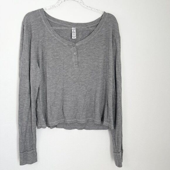 ZYIA Basics Long Sleeve Crop Tops Tees Crewneck Solid Casual Termo Size XL - Picture 1 of 8